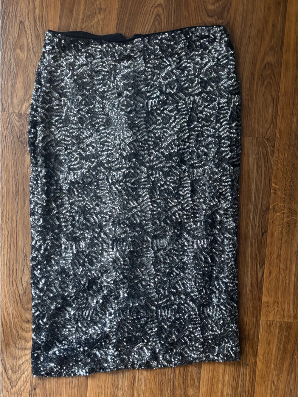 Xhilaration Black Sequin Detail Evening Top